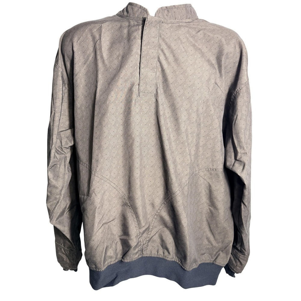 Zero Restriction Jacket Mens Large Gray Geometric‎ Pullover Golf Windbreaker